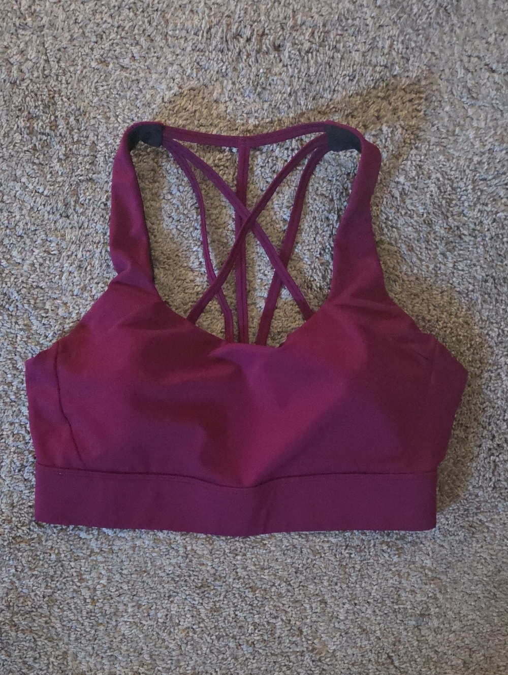 Women's Zyia Strappy Back Sports Bra - Plum